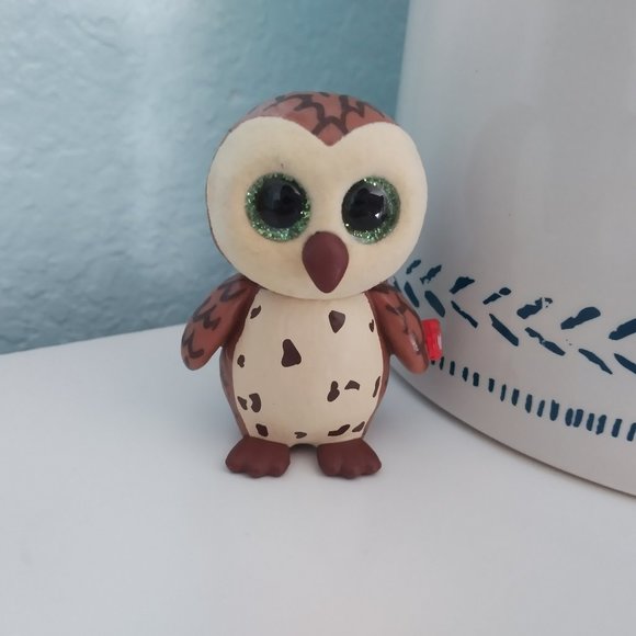 🦉 Ty Beanie Boos Mini Boos Collectible Sammy the Brown Owl Figure - Picture 10 of 11